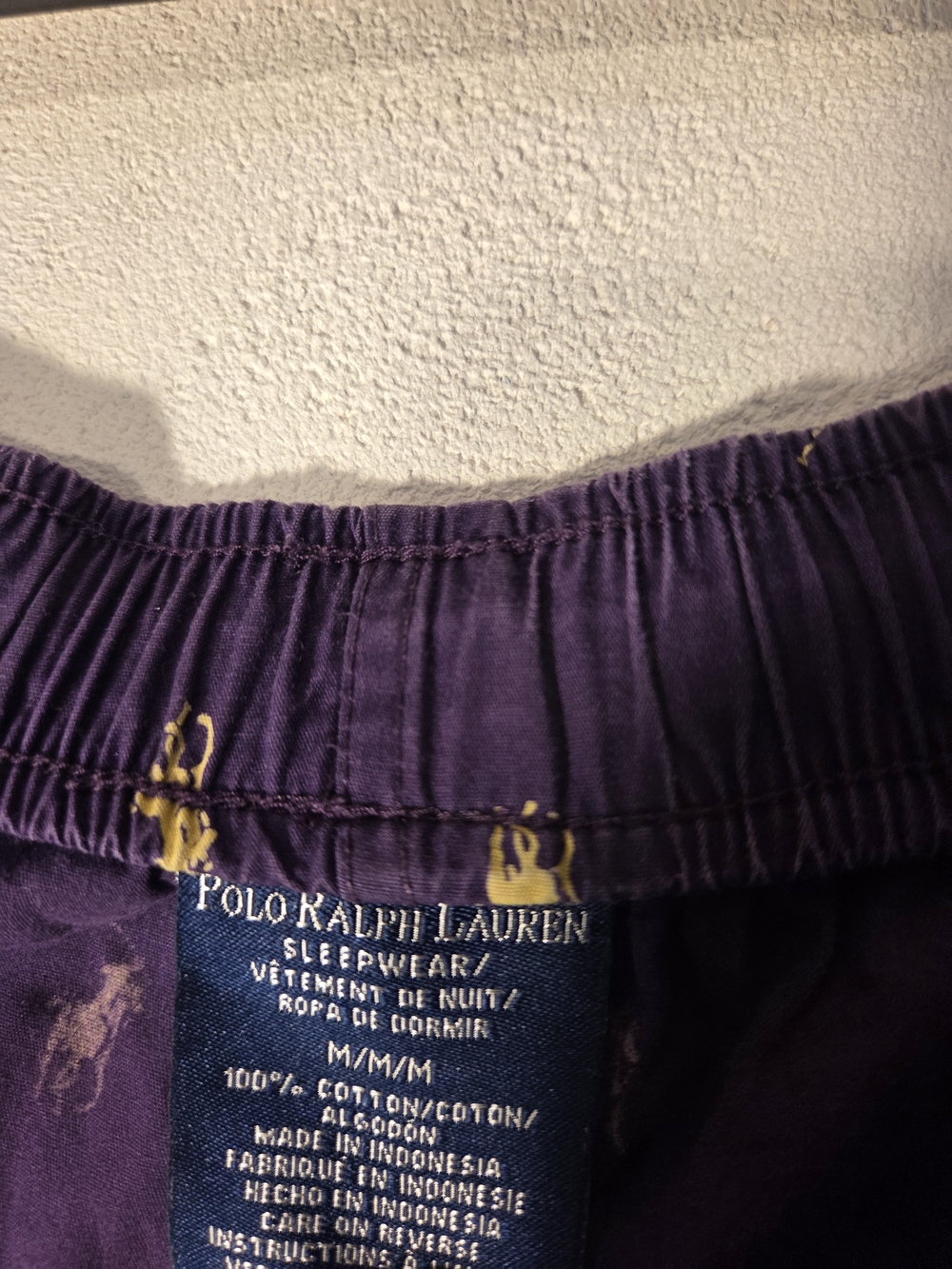 Polo by Ralph Lauren Purple Sleep Pants with Gold Pony Motif - Picture 7 of 8